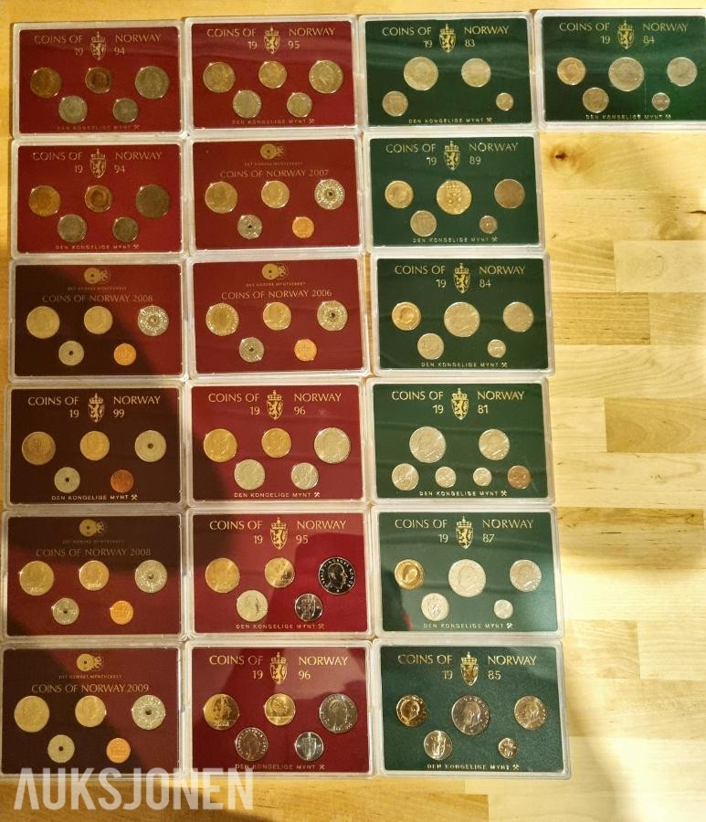 NORGES BANK - COINS OF NORWAY - MYNTSETT SAMLING